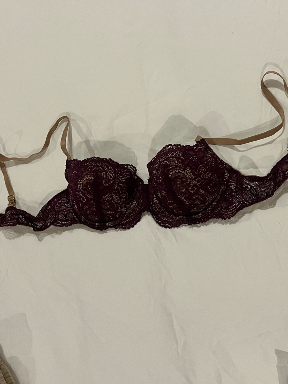 ThirdLove Balconette Lace Bra - Burgundy - 34B 1/2